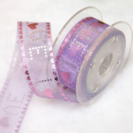 nastro puro stampato porpora di 22mm per il San Valentino resistente all'uso