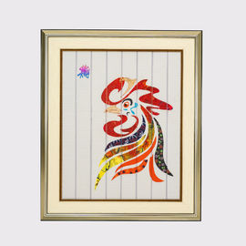 Nastro della decorazione della casa del gallo degli animali di arte incorniciato zodiaco cinese dodici che dipinge la tappezzeria di parete decorativa pronta ad appendere