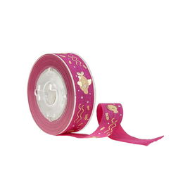 Il pesce rosa ha stampato il nastro elastico per il poliestere del legame dei capelli/materiale dell'elastam