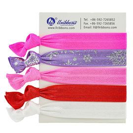 Braccialetti variopinti della banda di elastico dell'elastam del poliestere dei capelli delle ragazze dell'elastam
