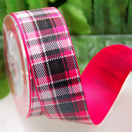 L'abitudine ha stampato gli archi della decorazione del nastro del tartan/griglia del nastro del Grosgrain per il vestito/regali