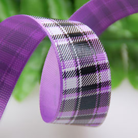 L'abitudine ha stampato gli archi della decorazione del nastro del tartan/griglia del nastro del Grosgrain per il vestito/regali