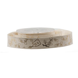 Nastro del cotone stampato oro beige della stagnola per l'imballaggio dei regali di giorno di biglietti di S. Valentino