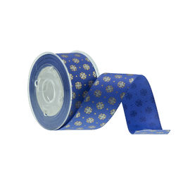 Nastro del Grosgrain di scintillio della decorazione, scatola cosmetica che imballa il nastro blu del Grosgrain