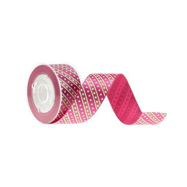 I punti di Rosa hanno stampato il nastro del raso per materiale resistente all'uso di festa il forte