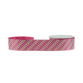 I punti di Rosa hanno stampato il nastro del raso per materiale resistente all'uso di festa il forte