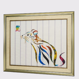 Parete incorniciata zodiaco cinese dell'hotel della pittura del nastro della decorazione della casa del ratto degli animali di arte dodici che appende arte decorativa della parete