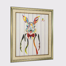 67,5 x nastro di 57cm che dipinge la tela del poliestere della pittura del coniglio di dodici animali materiale
