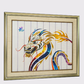 Materiale illustrativo cinese dello zodiaco del drago, pitture decorative incorniciate per il salone
