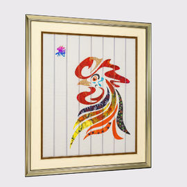 Nastro della decorazione della casa del gallo degli animali di arte incorniciato zodiaco cinese dodici che dipinge la tappezzeria di parete decorativa pronta ad appendere