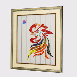 Nastro della decorazione della casa del gallo degli animali di arte incorniciato zodiaco cinese dodici che dipinge la tappezzeria di parete decorativa pronta ad appendere