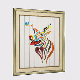 Nastro della decorazione della casa del maiale degli animali di arte incorniciato zodiaco cinese dodici che dipinge la tappezzeria di parete decorativa pronta ad appendere