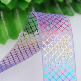 Organza d'imballaggio Ribbon, nastro puro dell'arcobaleno di fragranza dell'organza di lunghezza di 19mm