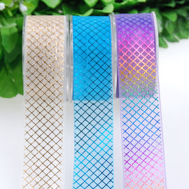 Organza d'imballaggio Ribbon, nastro puro dell'arcobaleno di fragranza dell'organza di lunghezza di 19mm
