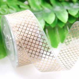 nastro laterale normale di 25mm doppio, nastro bianco dell'organza per l'imballaggio di bellezza