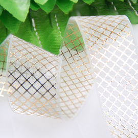 nastro laterale normale di 25mm doppio, nastro bianco dell'organza per l'imballaggio di bellezza