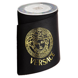 Fragranza nera di Versace dell'oro della stagnola che imballa il nastro del Grosgrain di 75mm