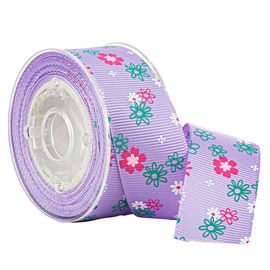 Nastro del Grosgrain stampato alcool porpora floreale di 4 colori anti