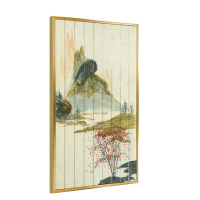 Pittura incorniciata di stile cinese del nastro di scena del fiume della natura
